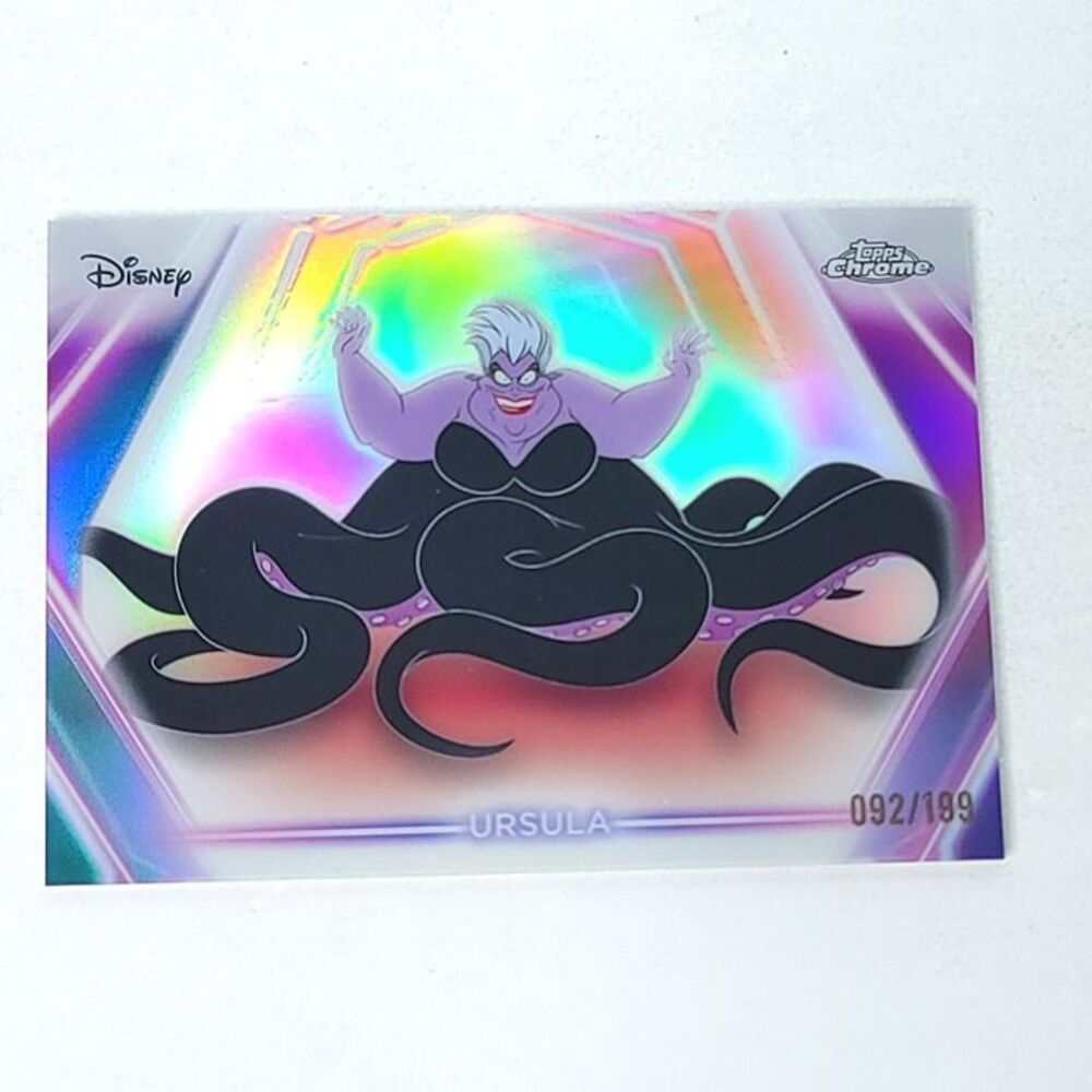 Ursula Topps 2026 Disney Neon Holo Chrome Refractor Limited 092/199 CNE